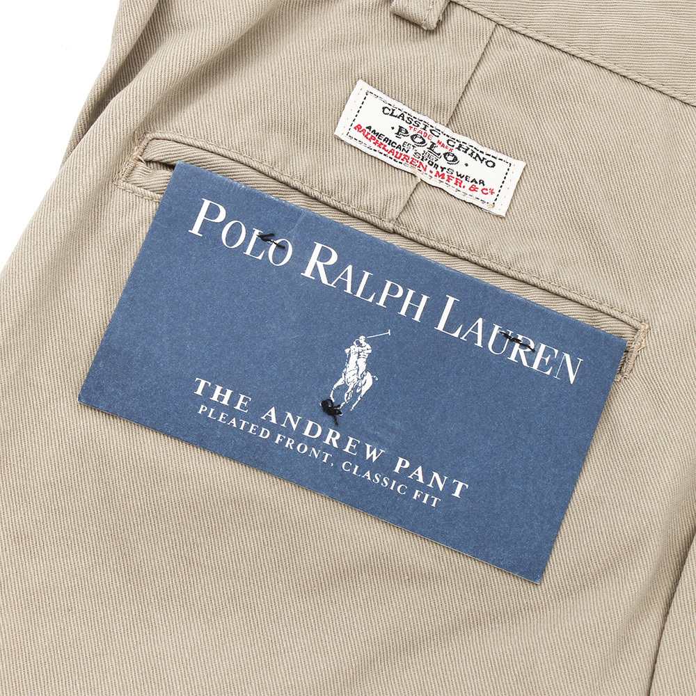 Polo Ralph Lauren The Andrew Pant Pleated NWT- Beige - W39 - L31 L1380