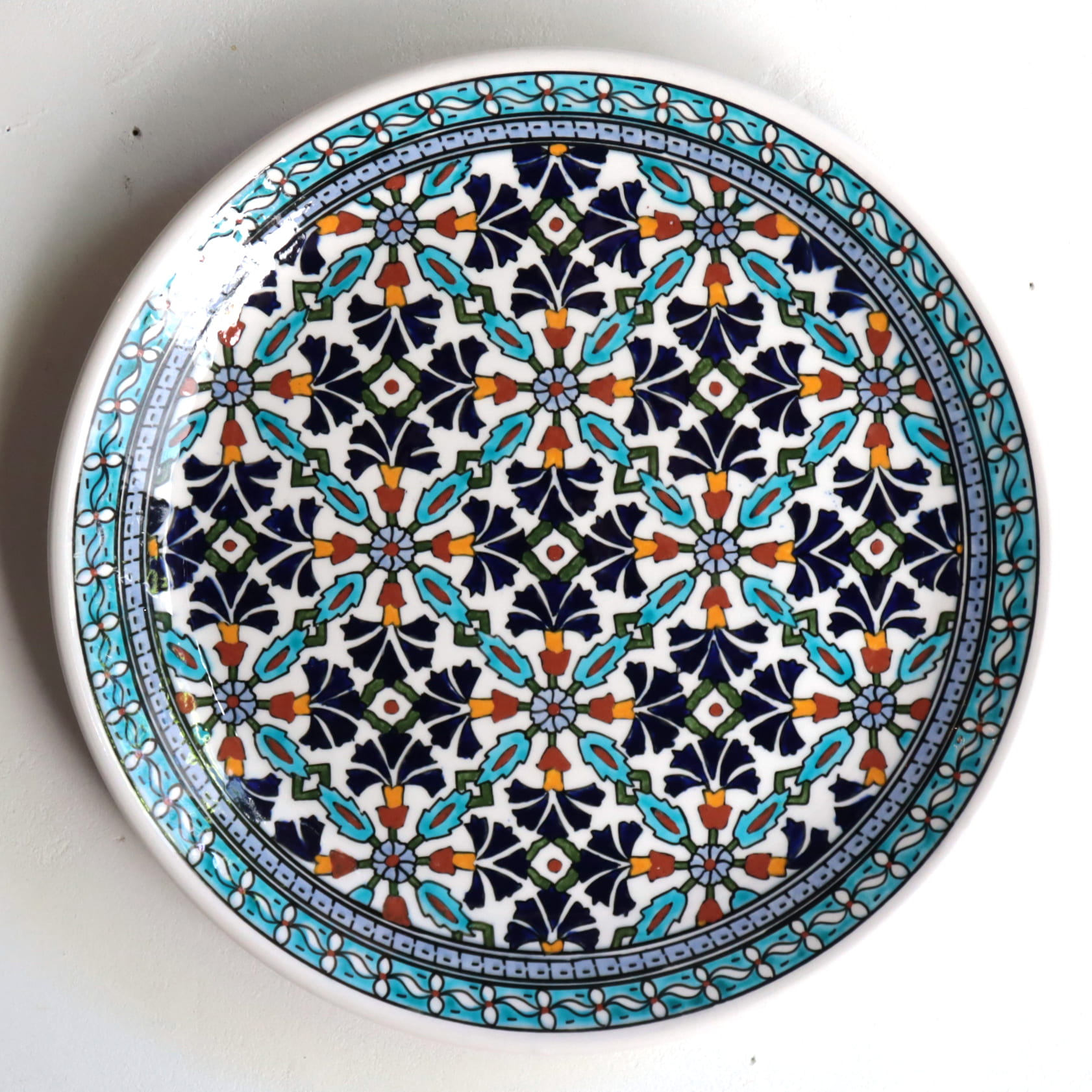 トルコ陶器 プレート 飾り皿 直径30cm キュタフヤ アルハンブラ工房