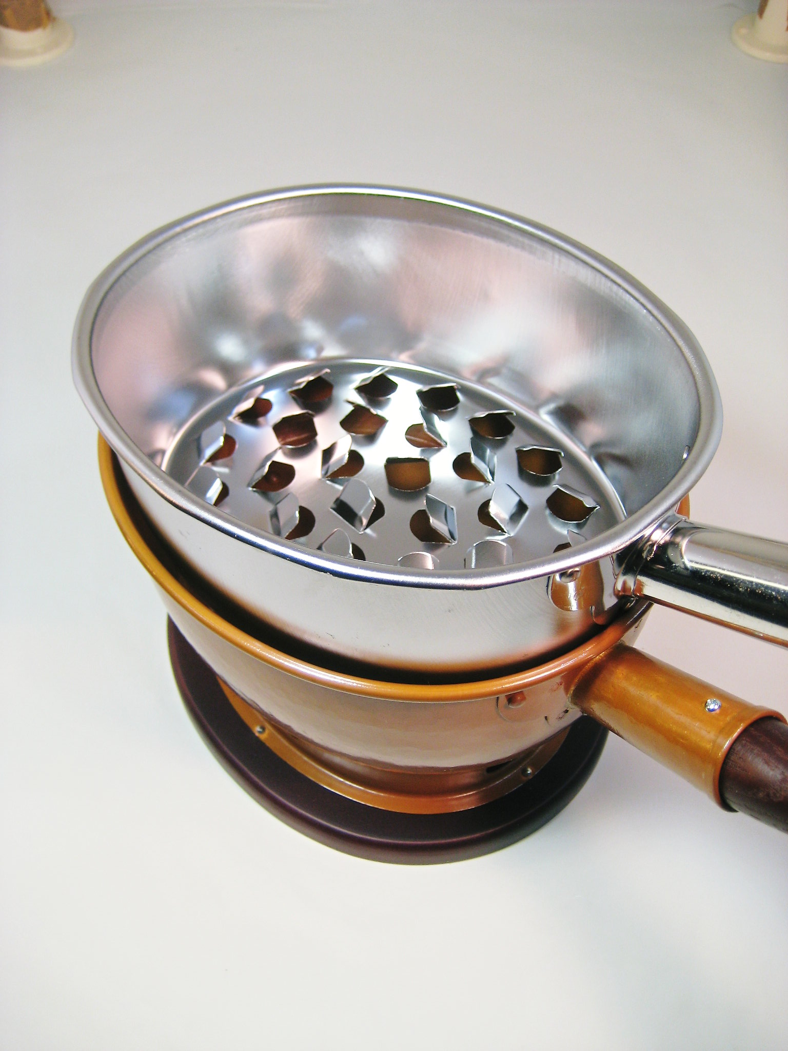 新品】茶道具 台十能（だいじゅうのう）火起し 銅製 丸型 水 【新品