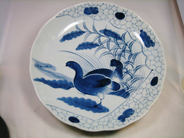 成化年製古伊万里染付雲龍文中皿 5枚 [B22473] 古伊万里