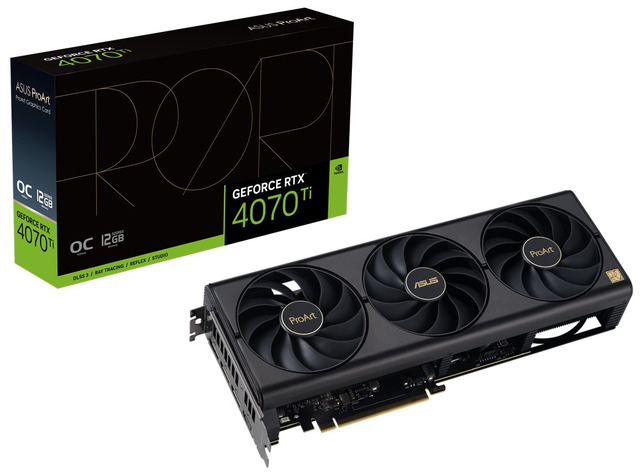 ASUS、クリエイター向けブランド「ProArt」より「GeForce RTX 4070 Ti