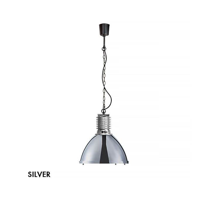 インダストリアル ペンダントライト シルバー 吊り下げ式 SILVER BYRON