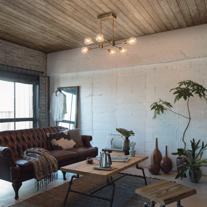 アンティーク調 6灯シャンデリア・キャンドル色｜照明のライティング