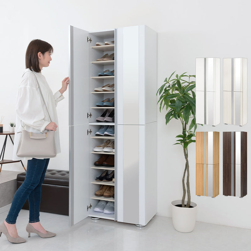 ホワイト靴箱 ミラー付き 可動棚 楽天市場】ミラー扉 シューズボックス