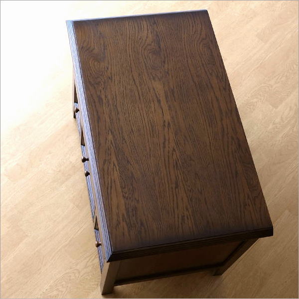 テレビ台 アンティーク 家具 ガラス扉付 木製 無垢材 オークTV