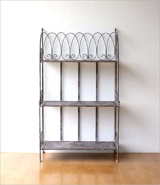 ラック 3段 棚 シェルフ おしゃれ アイアン 飾り棚 折りたたみ