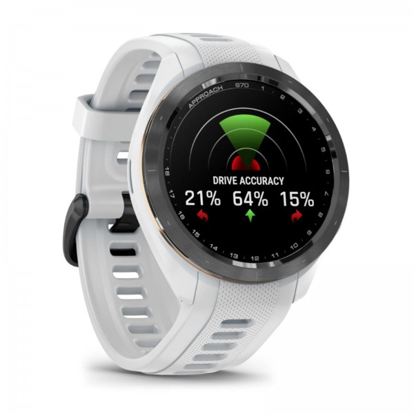 Garmin Approach S70 42mm with White Silicone Band