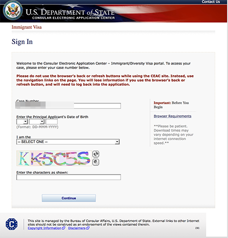 DS-260にエラーが発生しています - グリーンカードジェーピー ハロー