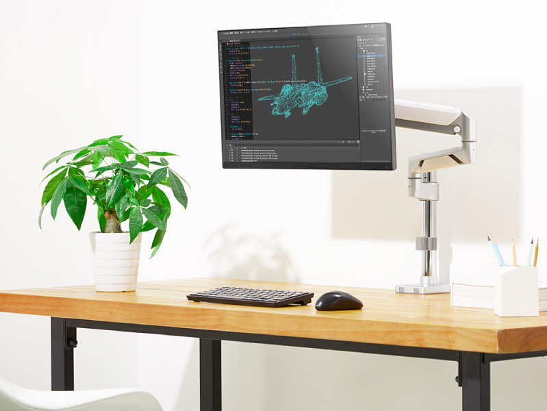 モニターアーム 4軸 ガススプリング式(モニターサイズ:17～32インチ