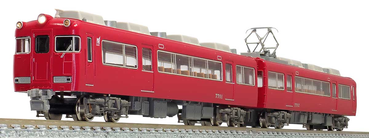 30354＞名鉄7700系（妻面窓付き）基本2両編成セット（動力付き）｜N