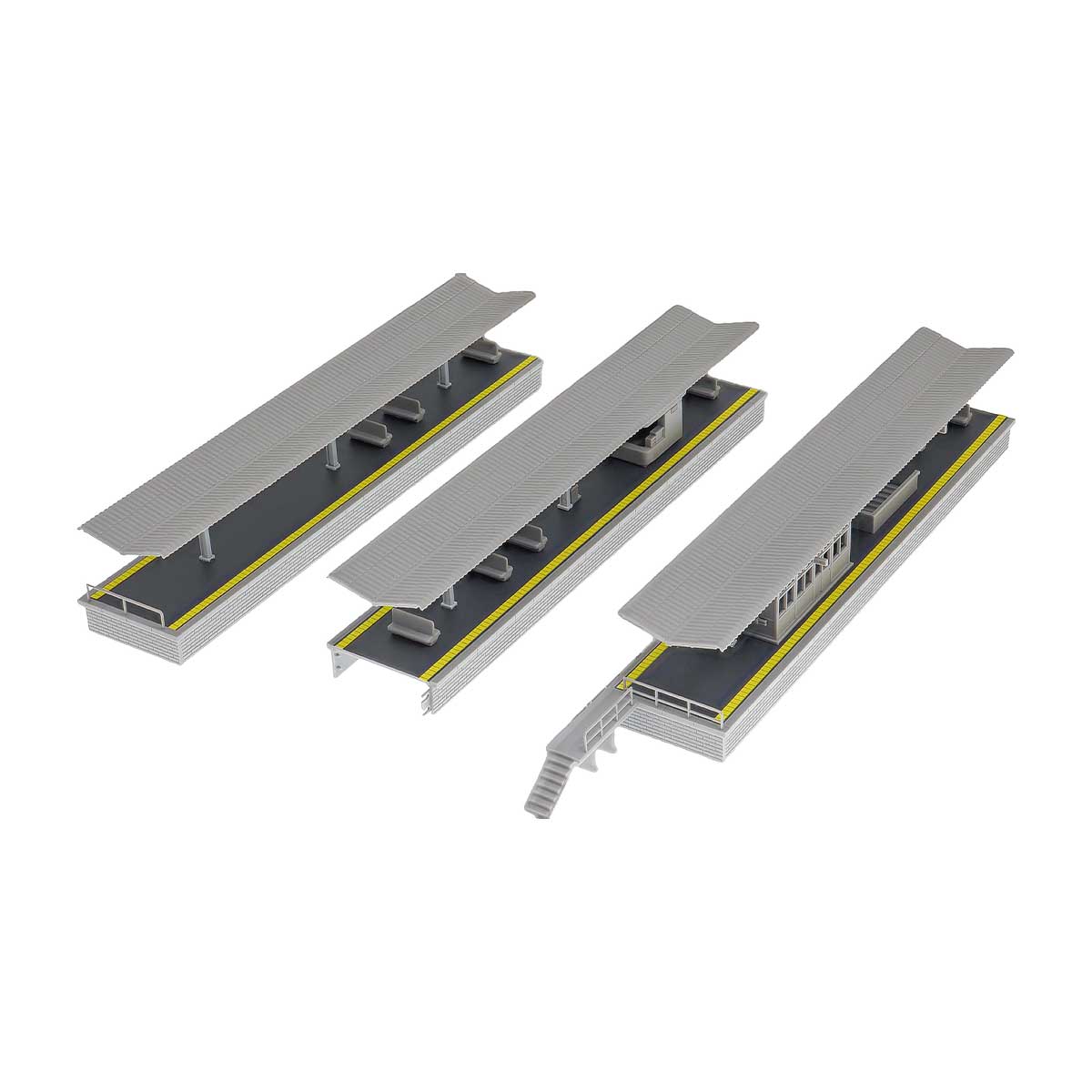 2638＞着色済み 都会型島式ホームセット｜ストラクチャーキット｜N