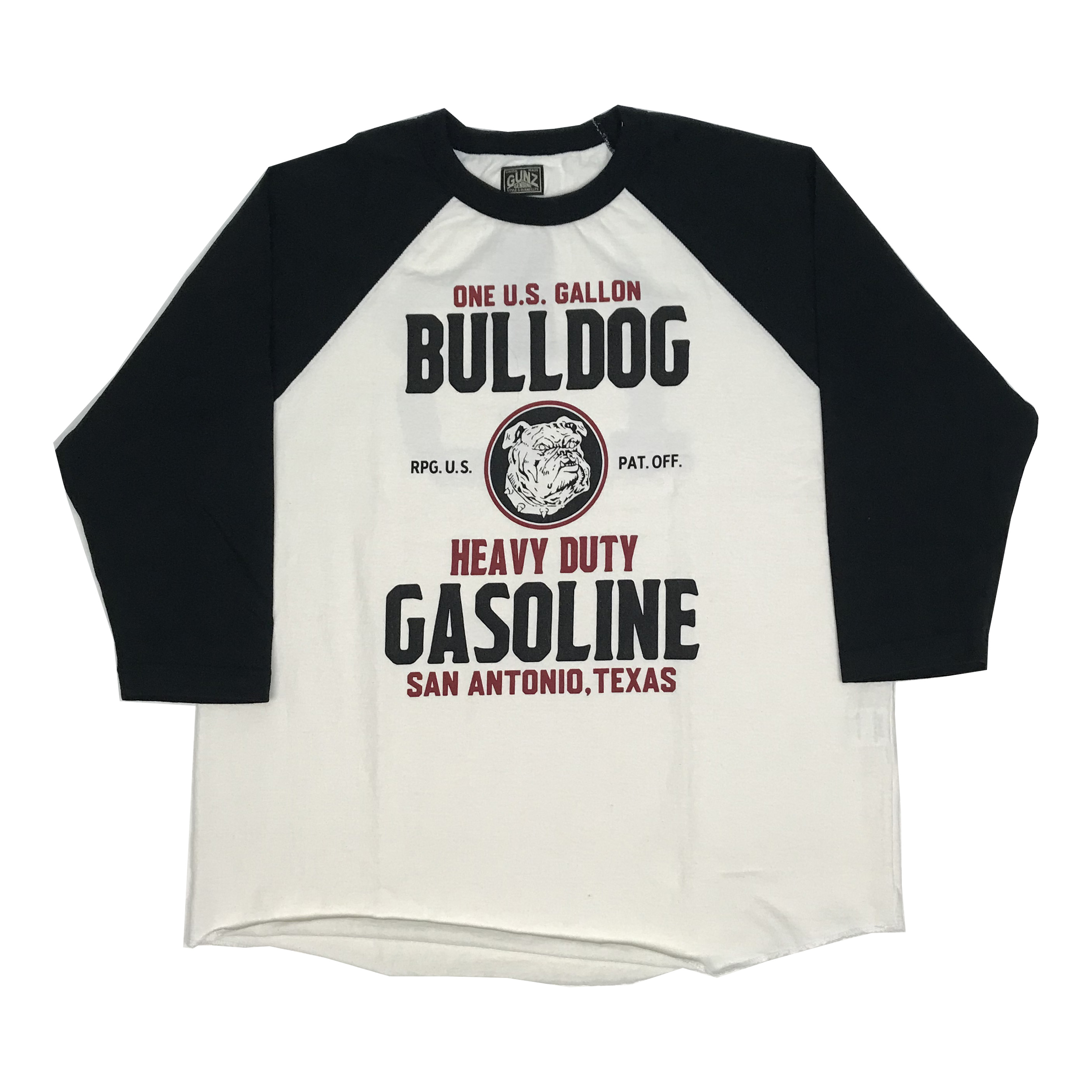 BULLDOG GASOLINE Pt. 3/4 RAGLAN SLEEVE TEE NAVY BLUE（ネイビー