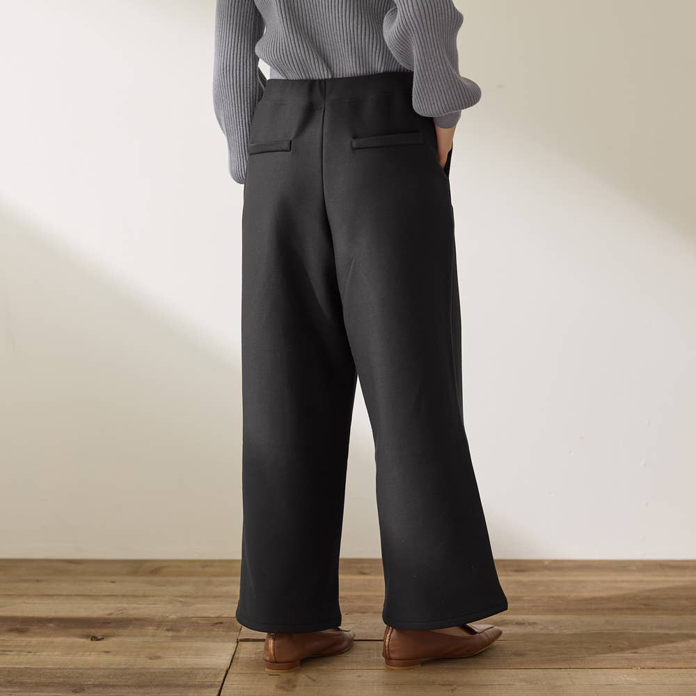 極厚・裏起毛】綿混ワイドパンツ【SALE】 ALW524 :レディース パンツ