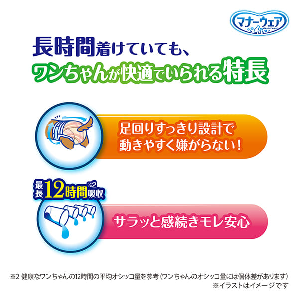 マナーウェア長時間快適オムツ女の子用M30枚｜ユニ・チャーム