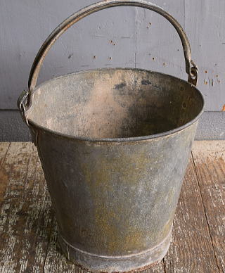 イギリスアンティーク ブリキバケツ大 お値下げ！ イギリス