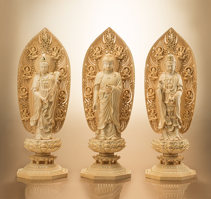 仏教美術 時代 木製 金彩 釈迦如来像 仏像 仏教美術 時代 木製 金彩