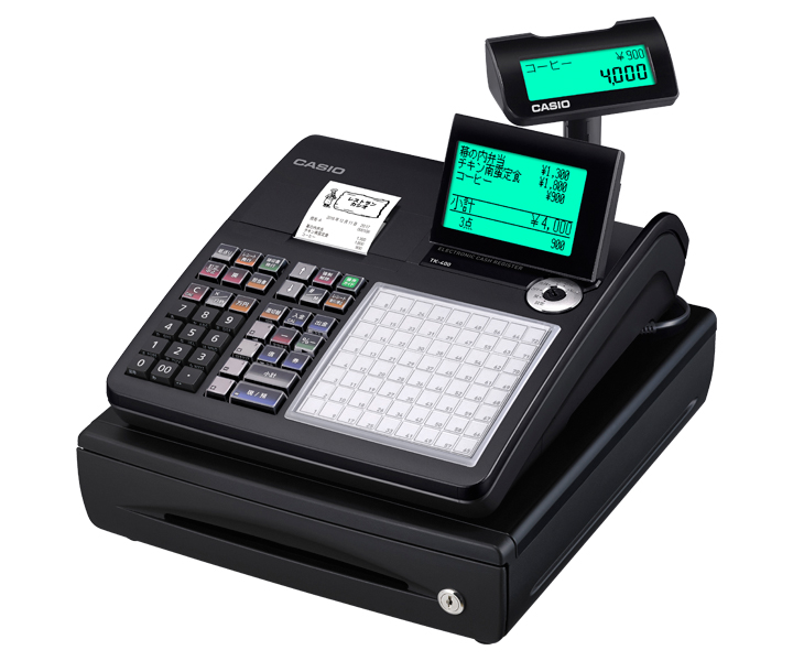 カシオレジスターTE-400フル設定無料美品PC連携売上管理400500