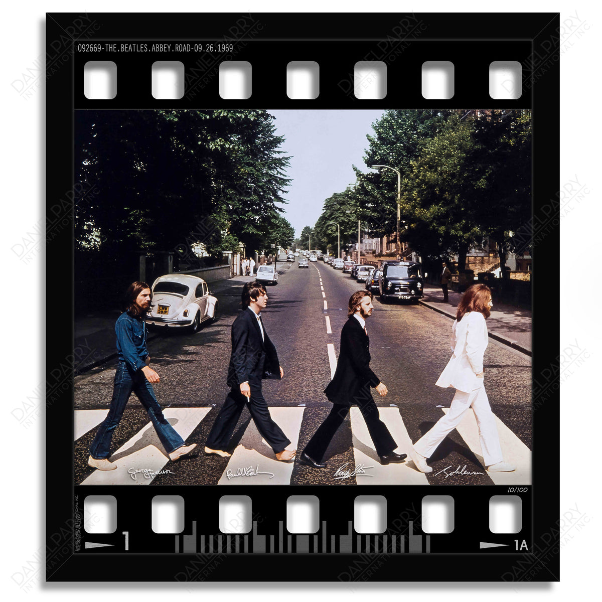 The Beatles Abbey Road Photo - 3D Film Strip Museum Frame