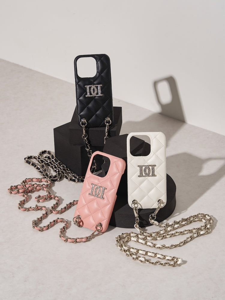 ダーリッチ キルティングビジューDDチャームiPhoneケース ピンク♡ 15