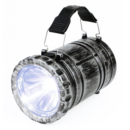 懐中電灯にもなるLEDランタン アンティークシルバー DLB-004LTDS