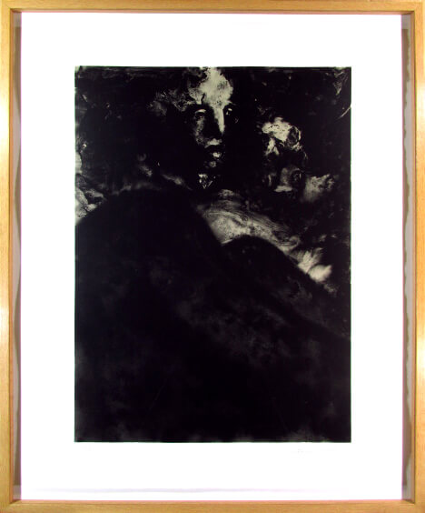 舟越桂 「言葉で描かれた地図」 1994年 リトグラフ