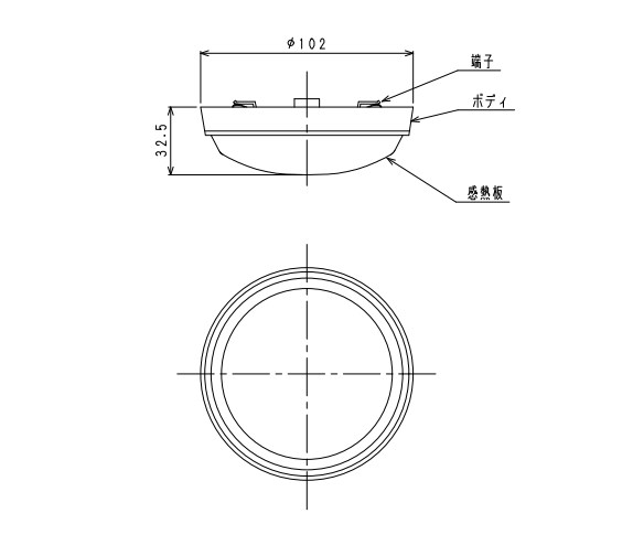NSP201EGA 日本ドライケミカル 差動式スポット型熱感知器 2種 ヘッド