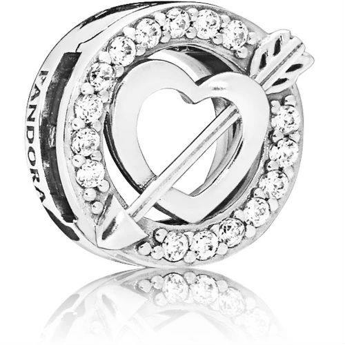 Retired Pandora Reflexions Asymmetric Heart and Arrow