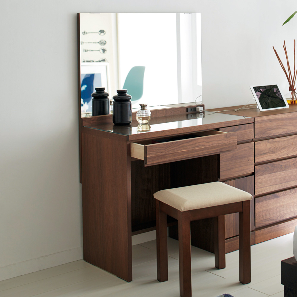 新品ドレッサー 大型100cmテーブル 岩盤天板 チェアー付き 本日限定