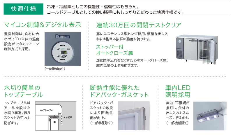 コールドテーブル | 製品情報 | 大和冷機工業株式会社