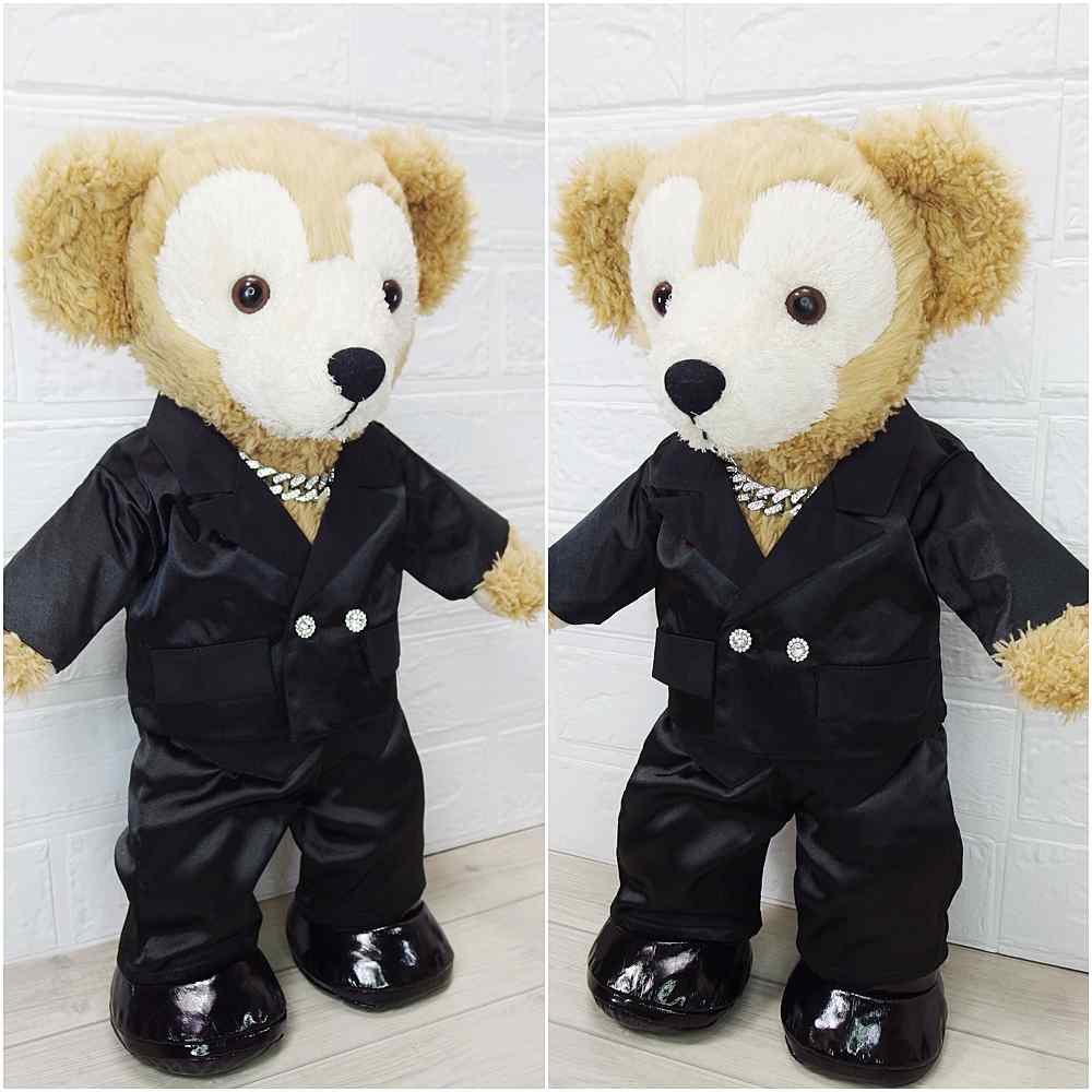 予約受付中】ダッフィー 衣装 Sサイズ (身長43cm) LIVE 黒ジャケット