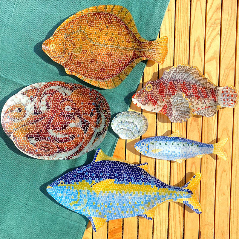 DULTON ONLINE SHOP | GLASS FISHERY PLATE FLOUNDER(FLOUNDER