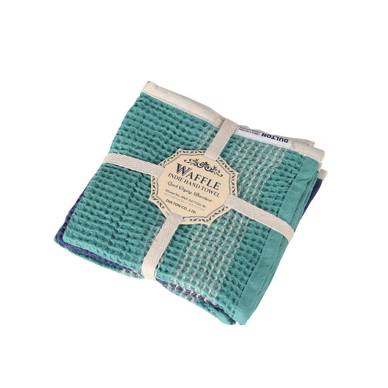 DULTON ONLINE SHOP | WAFFLE INDIE HAND TOWEL SET OF 3 GRAY GREEN