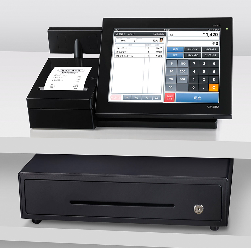 販売 レジ カシオの電子レジスター「109ER」鍵付き CASIO 109ER