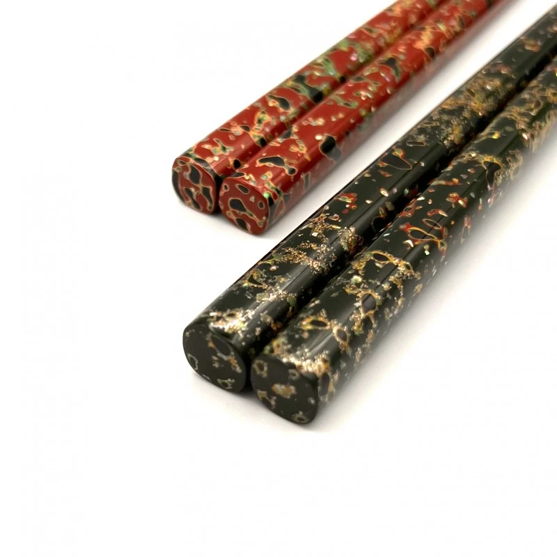 送料無料】津軽塗箸 先乾漆 貝蒔 夫婦箸セット【桐箱入】 - お買い物