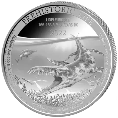 Buy 1 oz Silver Coin - Prehistoric Life - Liopleurodon - 2022