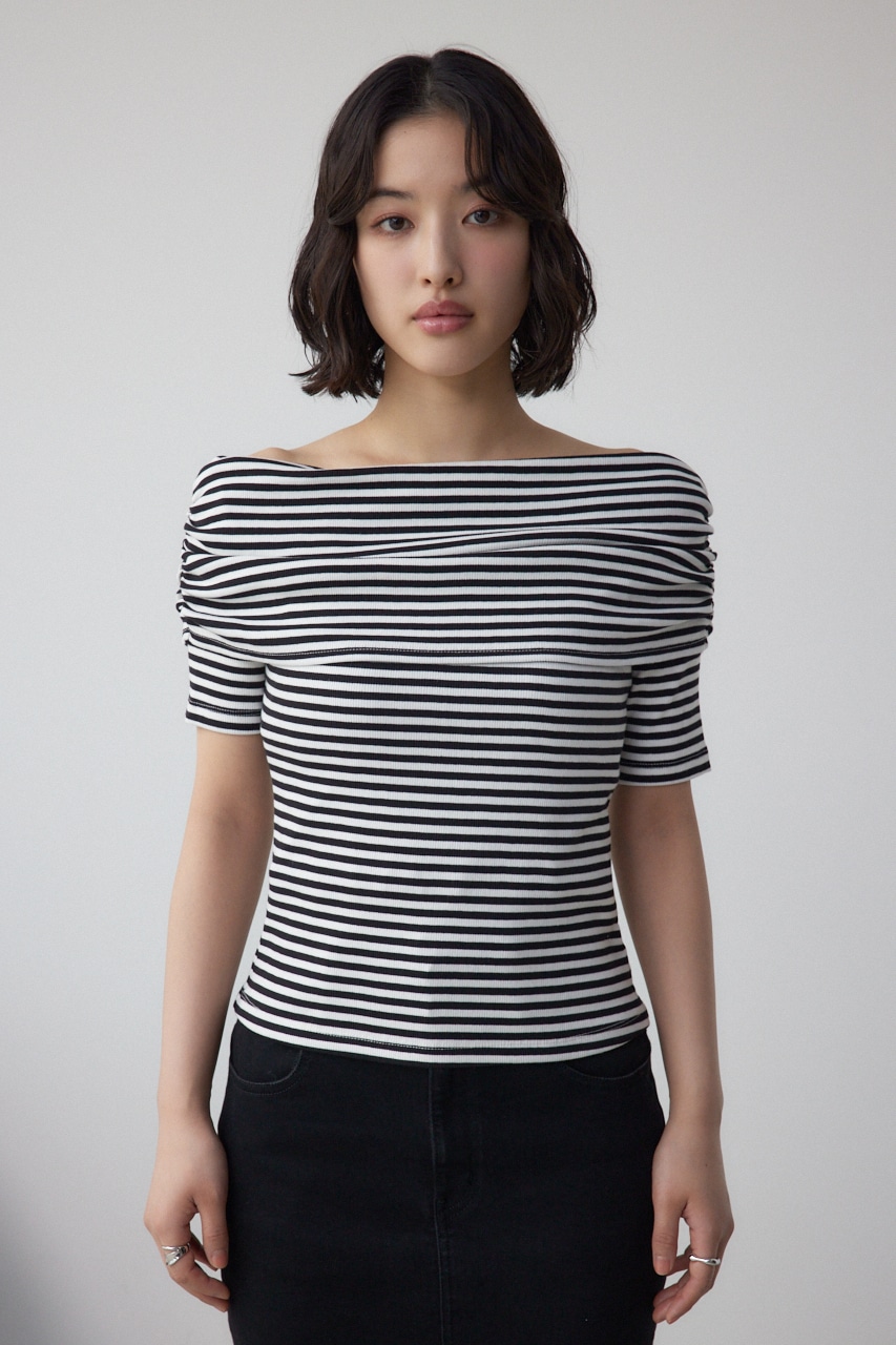 AZUL BY MOUSSY | オフショルダーリブトップス (Tシャツ・カットソー