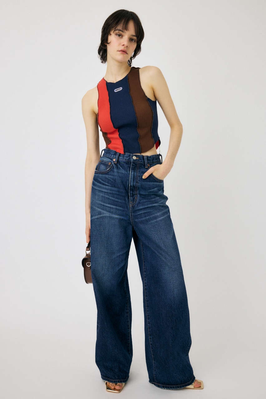 ポンポン スクイグル タンクトップ NAVY ポンポン スクイグル タンク