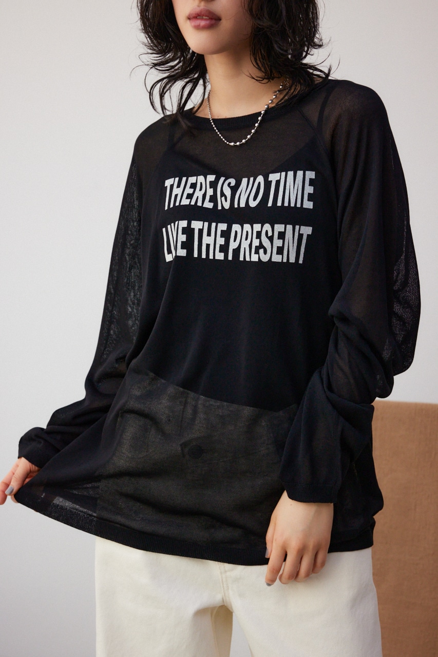 AZUL BY MOUSSY | シアーロゴニットトップス (ニット ) |SHEL'TTER