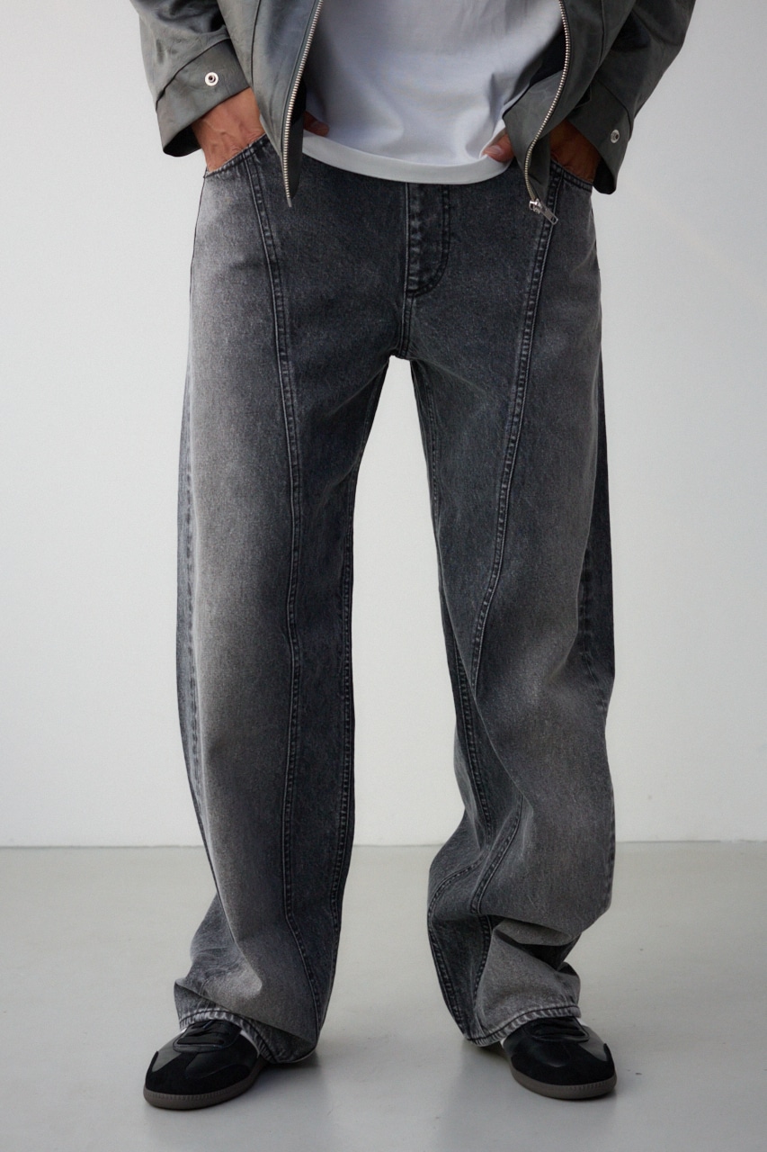 AZUL BY MOUSSY | 切替ワイドデニム (ストレート ) |SHEL'TTER WEBSTORE