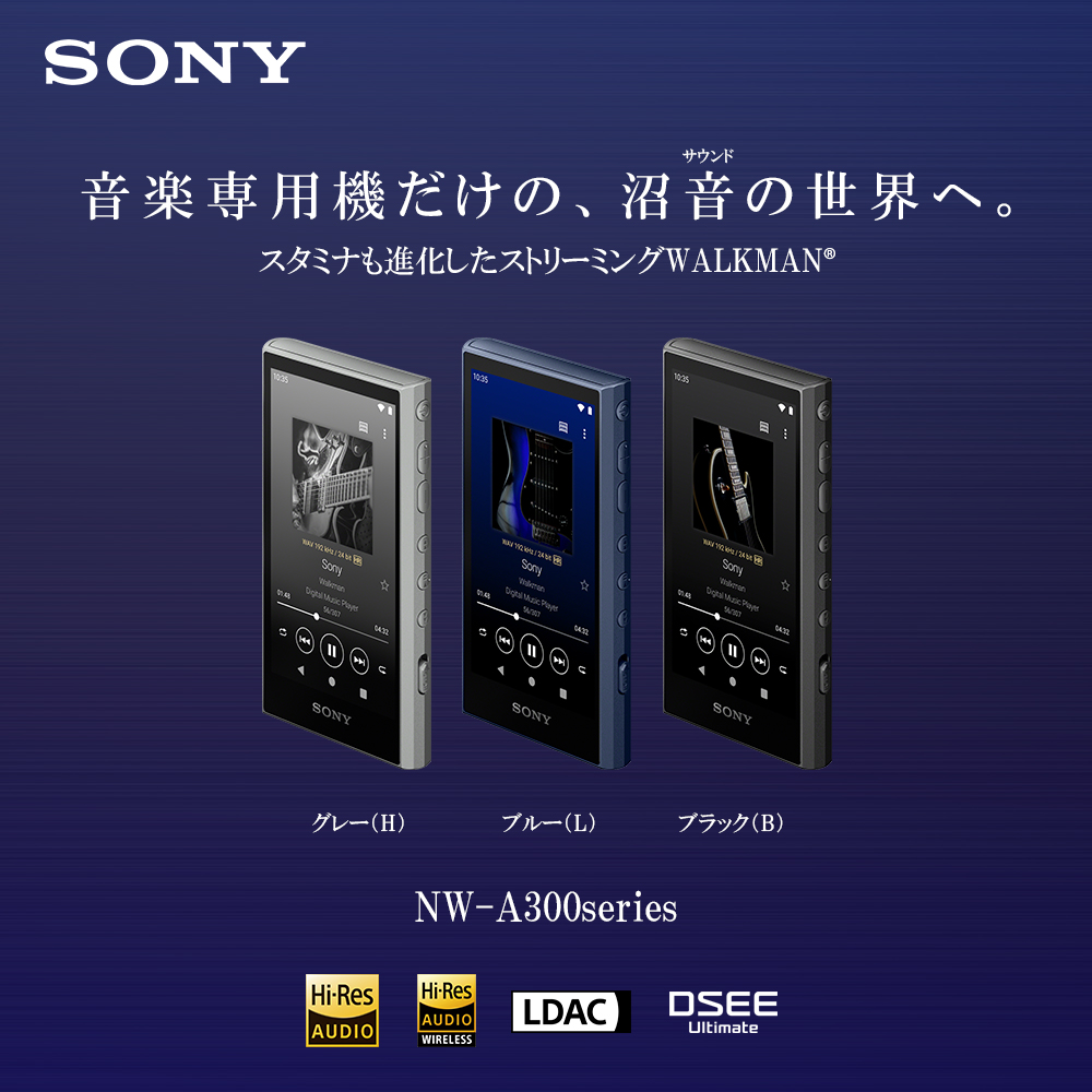 SONY NW-A306 H デジタルオーディオ(32GB) ウォークマン グレー