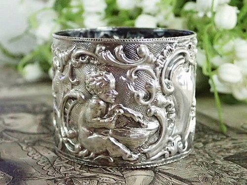 薔薇と天使のナプキンリング 6個 ALBO】 薔薇と天使のナプキンリング 6