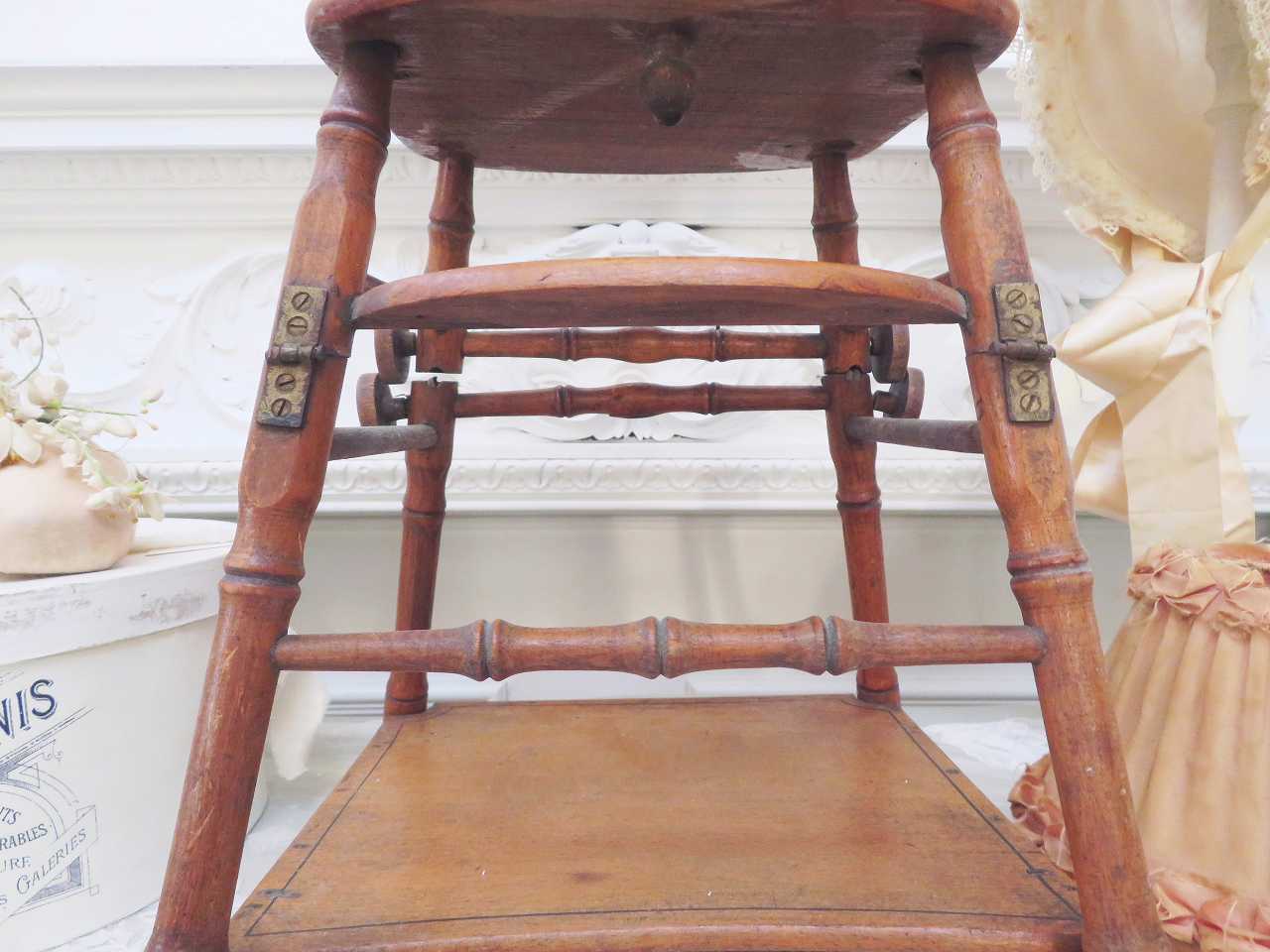 ドール用 木製フォールディングチェア - 薔薇と天使のアンティーク