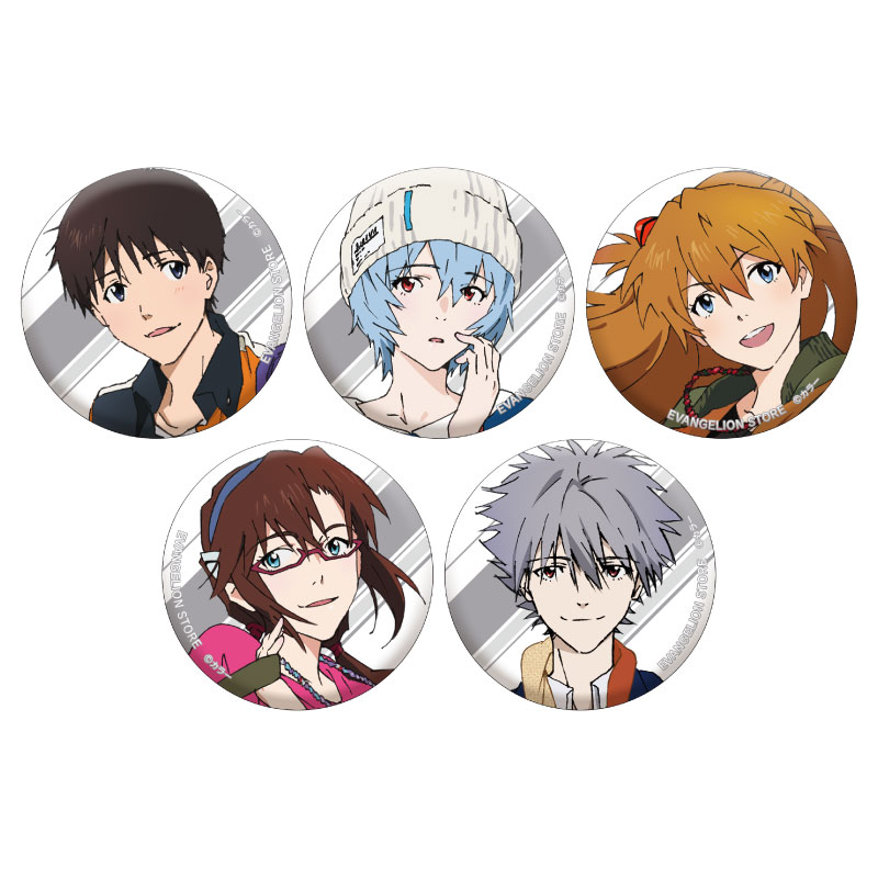 匿名配送 エヴァンゲリオンストア 大判マルチクロス ラジオ 缶バッジ 3