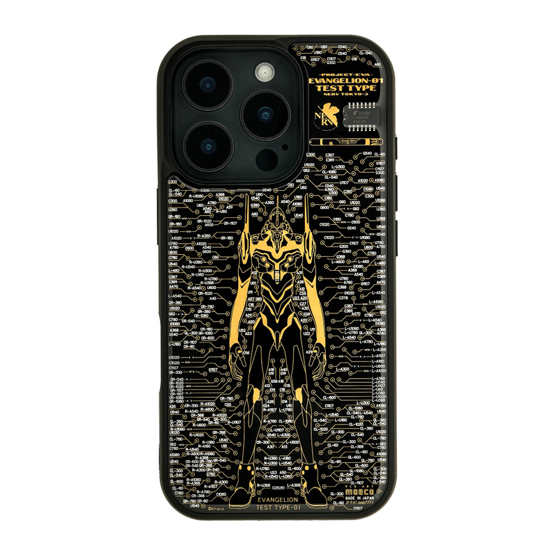 FLASH EVA01 基板アートiPhone 16Proケース/黒（電子技販）: スマホ