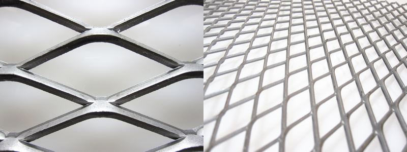 スチール枠にエクスパンドメタル のディスプレイステージ スチール枠に