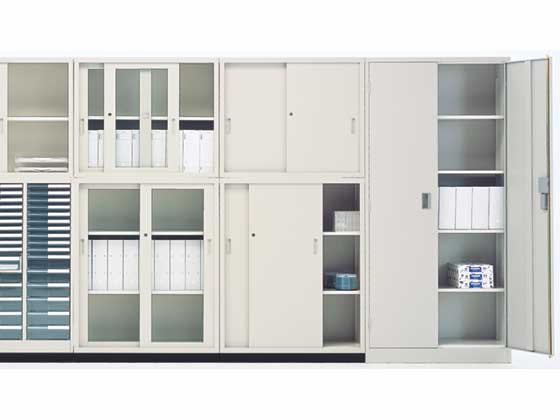 コクヨ 保管庫深型 両開き 引き出し付 W880*D515*H880 通販