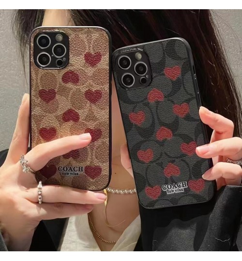 コーチアイフォン15 14 pro maxケースカバーハートブランドcoach