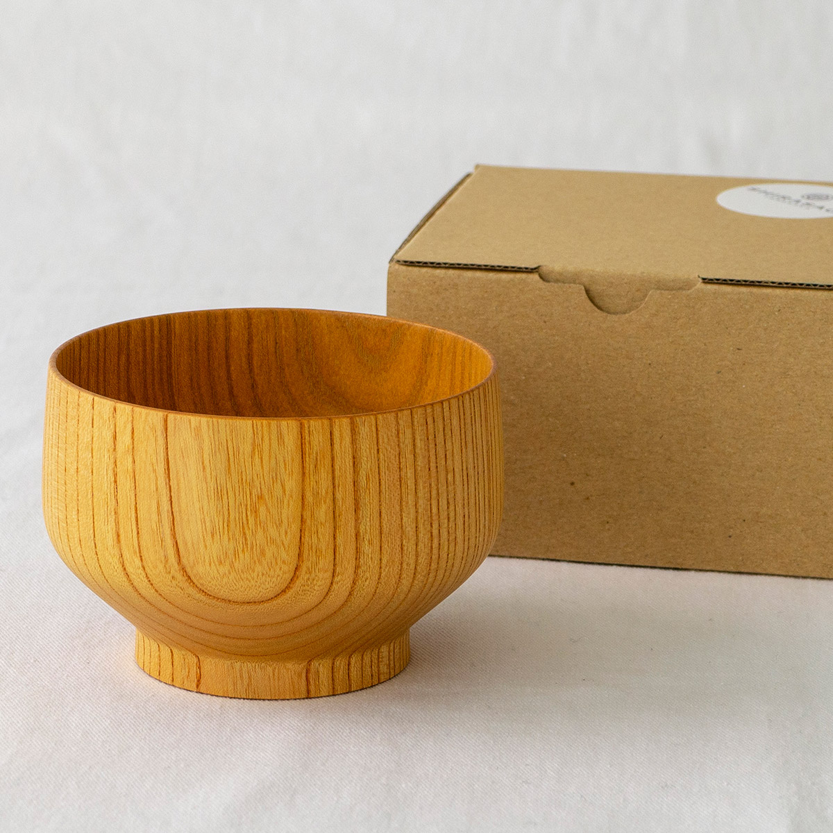 SHIRASAGI サブロク椀 お椀 木製 布袋 ほてい けやき 欅 ナチュラル 汁