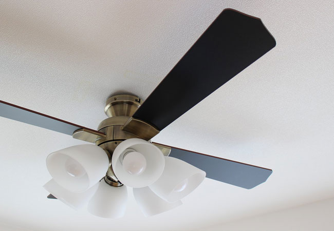 LED 電球色 6灯 薄型 東京メタル工業製シーリングファンライト【MFE016