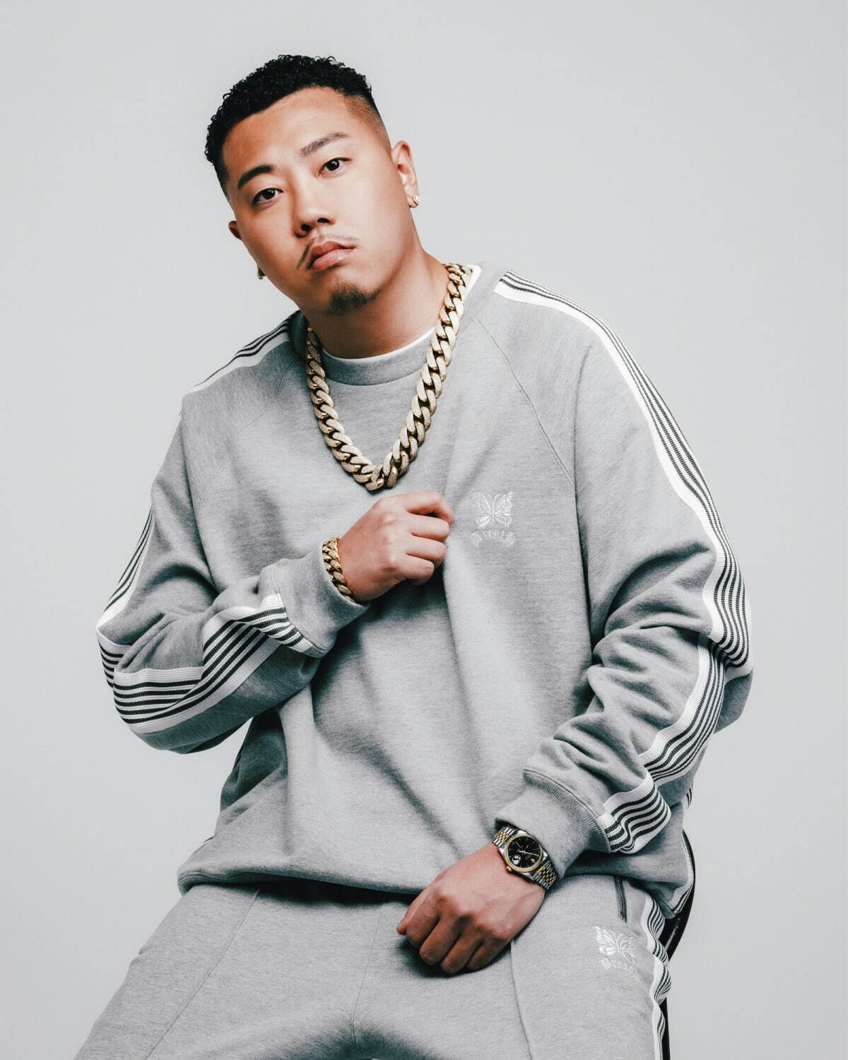 ニードルズ×BAD HOP「ブレス」フリース素材のトラックジャケットなど